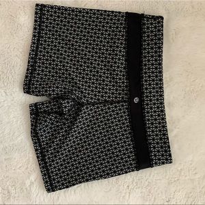 Lululemon Black Pattern Compression Shorts